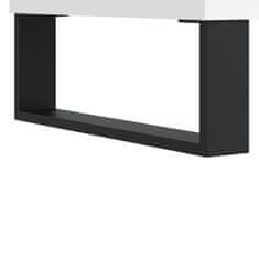 Vidaxl Omarica za gramofonske plošče bela 74,5x38x48 cm inženirski les