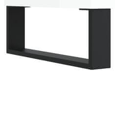Vidaxl Omarica za gramofonske plošče sijaj bela 84,5x38x89 cm inž. les
