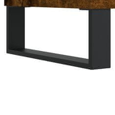 Vidaxl Klubska mizica dimljeni hrast 100x50x45 cm inženirski les