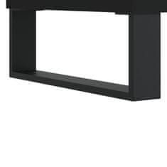 Vidaxl Omarica za gramofonske plošče črna 121x38x48 cm inženirski les