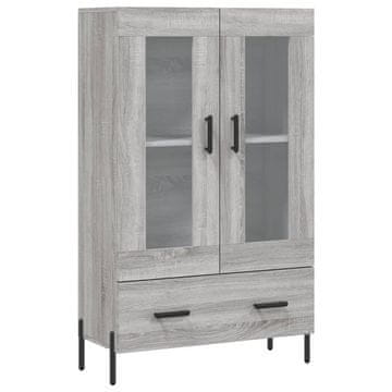 Vidaxl Visoka omara siva sonoma 69,5x31x115 cm inženirski les