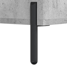 Vidaxl Pisalna miza betonsko siva 140x50x75 cm inženirski les