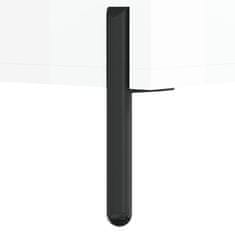 Vidaxl Komoda visok sijaj bela 69,5x34x90 cm inženirski les