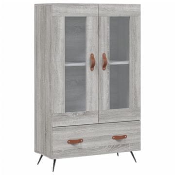Vidaxl Visoka omara siva sonoma 69,5x31x115 cm inženirski les
