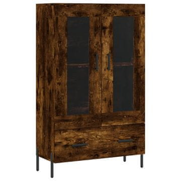 Vidaxl Visoka omara dimljeni hrast 69,5x31x115 cm inženirski les