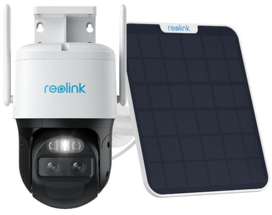 Reolink TrackMix LTE+ Kamera - Sončni panel, avtomatsko sledenje zooma, dvojna leča, reža za SIM kartico, 2K 4MP barvni nočni način, umetna inteligenca (AI)