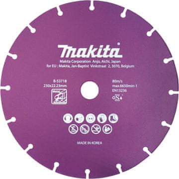 Makita B-53693 diamantna rezalna plošča Vacuum Brazed, 125x1.3x22.23 mm