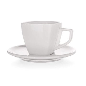 Banquet Skodelica in krožnik kvadratni ALBA 250 ml, komplet 6 kosov