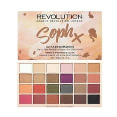 Makeup Revolution Paleta senčil (Eyeshadow Palette) senčila SophX 24 26,4 g