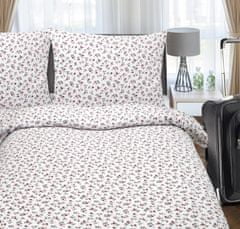 Bombažna posteljnina s hotelskim žepom - 140x200, 70x90 cm - Roza bela