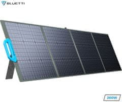 BLUETTI PV200 solarni panel, 200W, 23,4%, zložljiv, prenosen, stojalo, vodoodpornost, ročaj