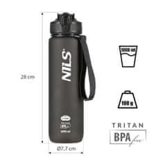 NILLS CAMP Tritan steklenica za pitje NCD68 1000 ml črna