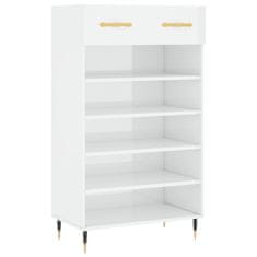 Vidaxl Omarica za čevlje visok sijaj bela 60x35x105 cm inženirski les