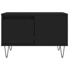 Vidaxl Klubska mizica črna 55x55x36,5 cm inženirski les