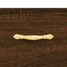 Greatstore Nočna omarica rjavi hrast 40x35x47,5 cm inženirski les