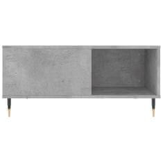 Vidaxl Klubska mizica betonsko siva 80x80x36,5 cm inženirski les