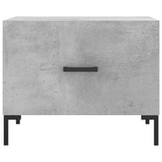 Greatstore Klubska mizica betonsko siva 50x50x40 cm inženirski les