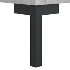 Vidaxl Pisalna miza betonsko siva 140x50x75 cm inženirski les
