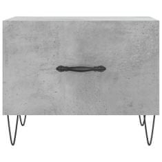 Greatstore Klubska mizica betonsko siva 50x50x40 cm inženirski les