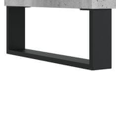 Vidaxl Omarica za gramofonske plošče beton. siva 85x38x48 cm inž. les