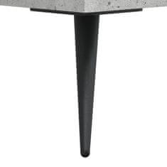 Vidaxl Pisalna miza betonsko siva 140x50x75 cm inženirski les