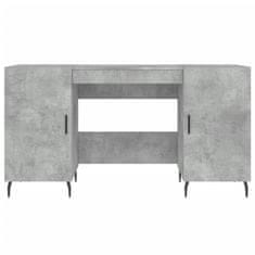 Vidaxl Pisalna miza betonsko siva 140x50x75 cm inženirski les