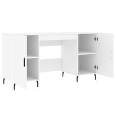 Vidaxl Pisalna miza bela 140x50x75 cm inženirski les