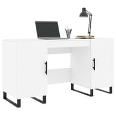 Vidaxl Pisalna miza bela 140x50x75 cm inženirski les