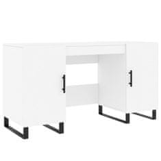 Vidaxl Pisalna miza bela 140x50x75 cm inženirski les