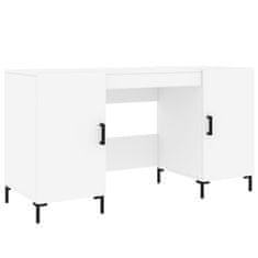 Vidaxl Pisalna miza bela 140x50x75 cm inženirski les