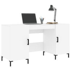 Vidaxl Pisalna miza bela 140x50x75 cm inženirski les