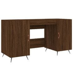 Vidaxl Pisalna miza rjavi hrast 140x50x75 cm inženirski les
