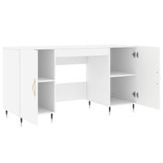 Vidaxl Pisalna miza bela 140x50x75 cm inženirski les