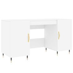 Vidaxl Pisalna miza bela 140x50x75 cm inženirski les