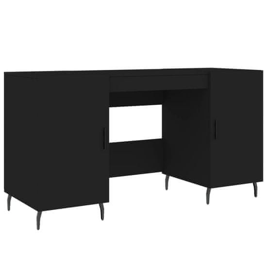Vidaxl Pisalna miza črna 140x50x75 cm inženirski les