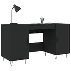 Vidaxl Pisalna miza črna 140x50x75 cm inženirski les