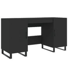 Vidaxl Pisalna miza črna 140x50x75 cm inženirski les