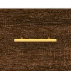 Greatstore Nočna omarica rjavi hrast 40x35x47,5 cm inženirski les