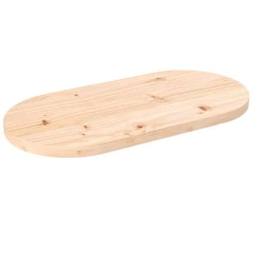 Vidaxl vidaXL Mizna plošča 70x35x2,5 cm masivna borovina ovalna