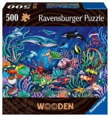 Ravensburger Puzzle - Podvodni svet 500 kosov, lesene