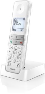 Philips Brezžični telefon D4701W/53 bele barve