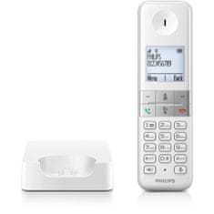 Philips Brezžični telefon D4701W/53 bele barve