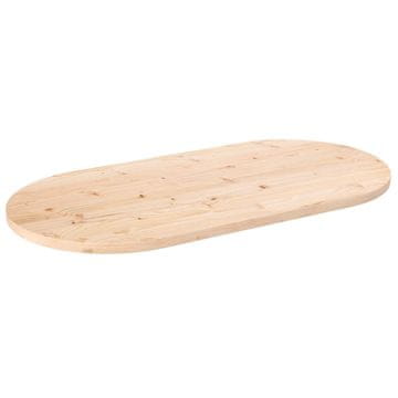 Vidaxl vidaXL Mizna plošča 100x50x2,5 cm masivna borovina ovalna