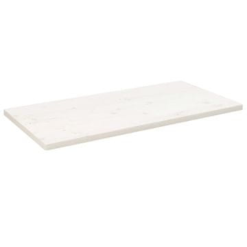Vidaxl Mizna plošča bela 110x55x2,5 cm trdna borovina pravokotna