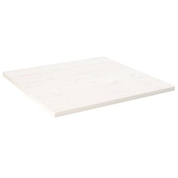 Vidaxl Mizna plošča bela 90x90x2,5 cm trdna borovina