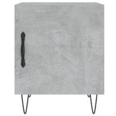 Greatstore Nočna omarica betonsko siva 40x40x50 cm inženirski les