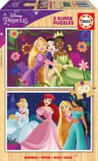 Educa Lesena sestavljanka Disneyjeve princese 2x50 kosov