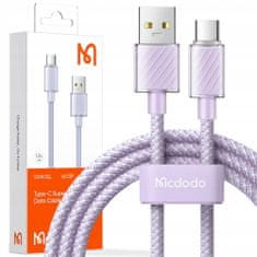 Mcdodo Kabel USB-C, zmogljiv, superhiter, Mcdodo, 100 W, 1,2 m, vijoličast CA-3652