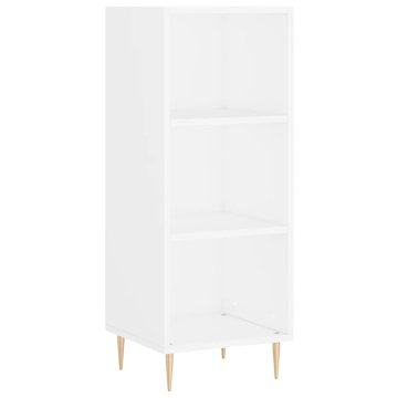 Vidaxl Komoda bela 34,5x32,5x90 cm inženirski les