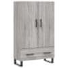 Visoka omara siva sonoma 69,5x31x115 cm inženirski les